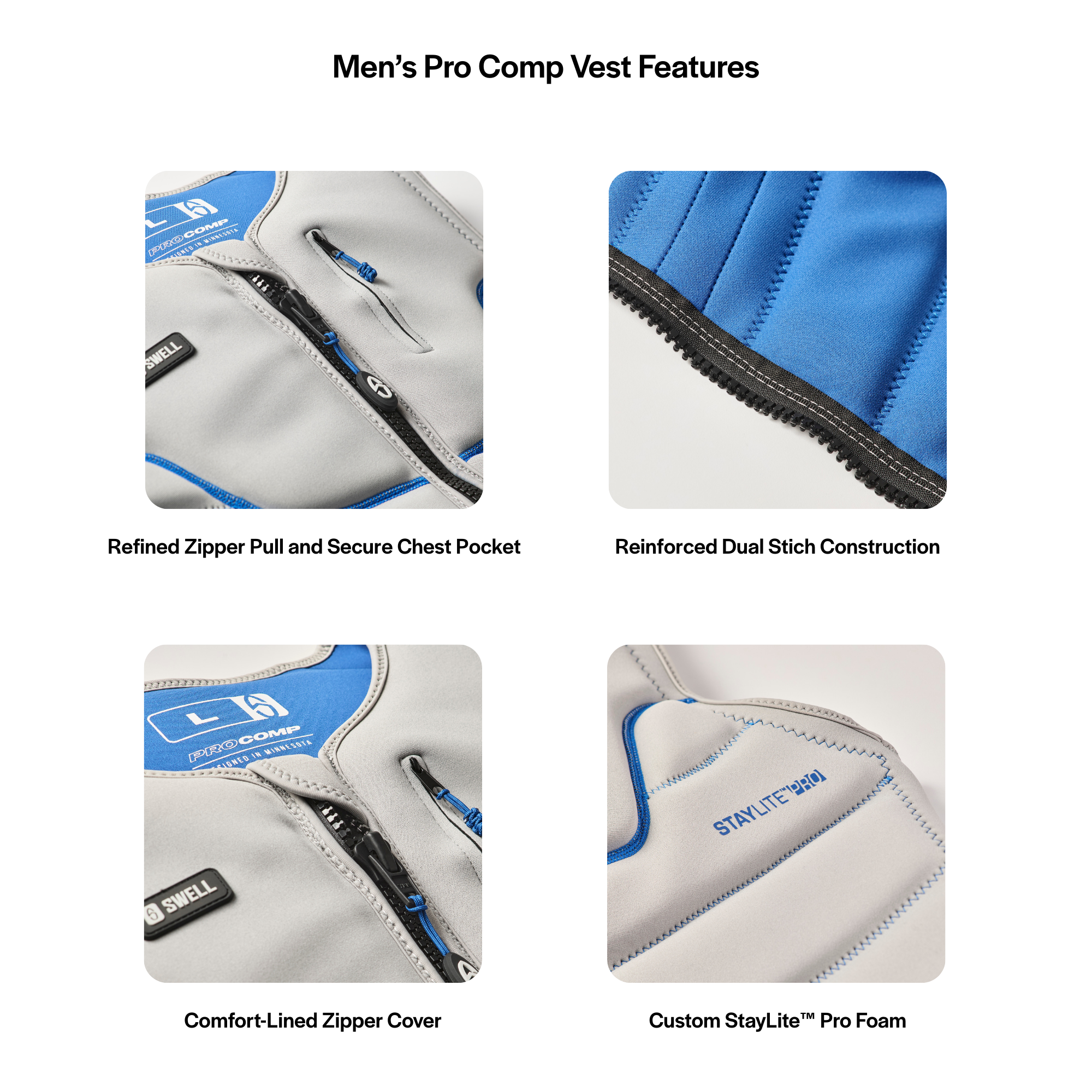 SWELL Pro Comp Vest - Men's Moss - Neoprene Jacket