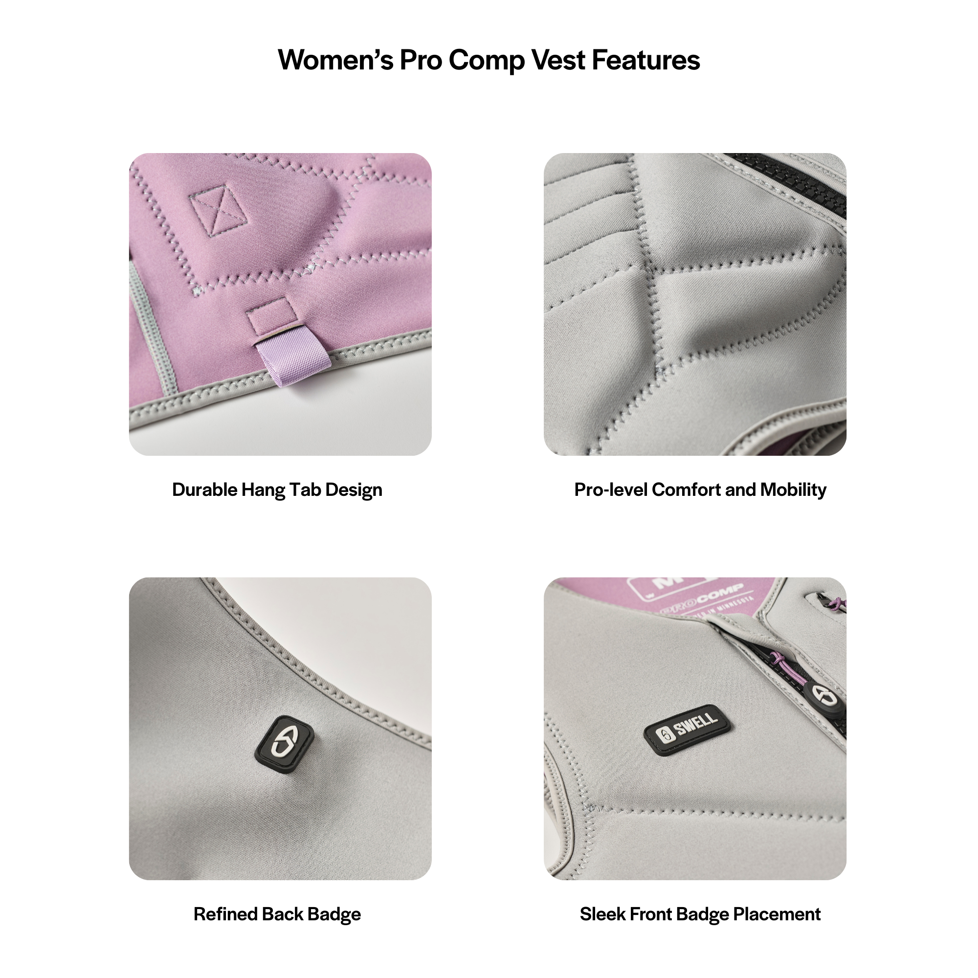 SWELL Pro Comp Vest - Women's Iris - Neoprene Jacket