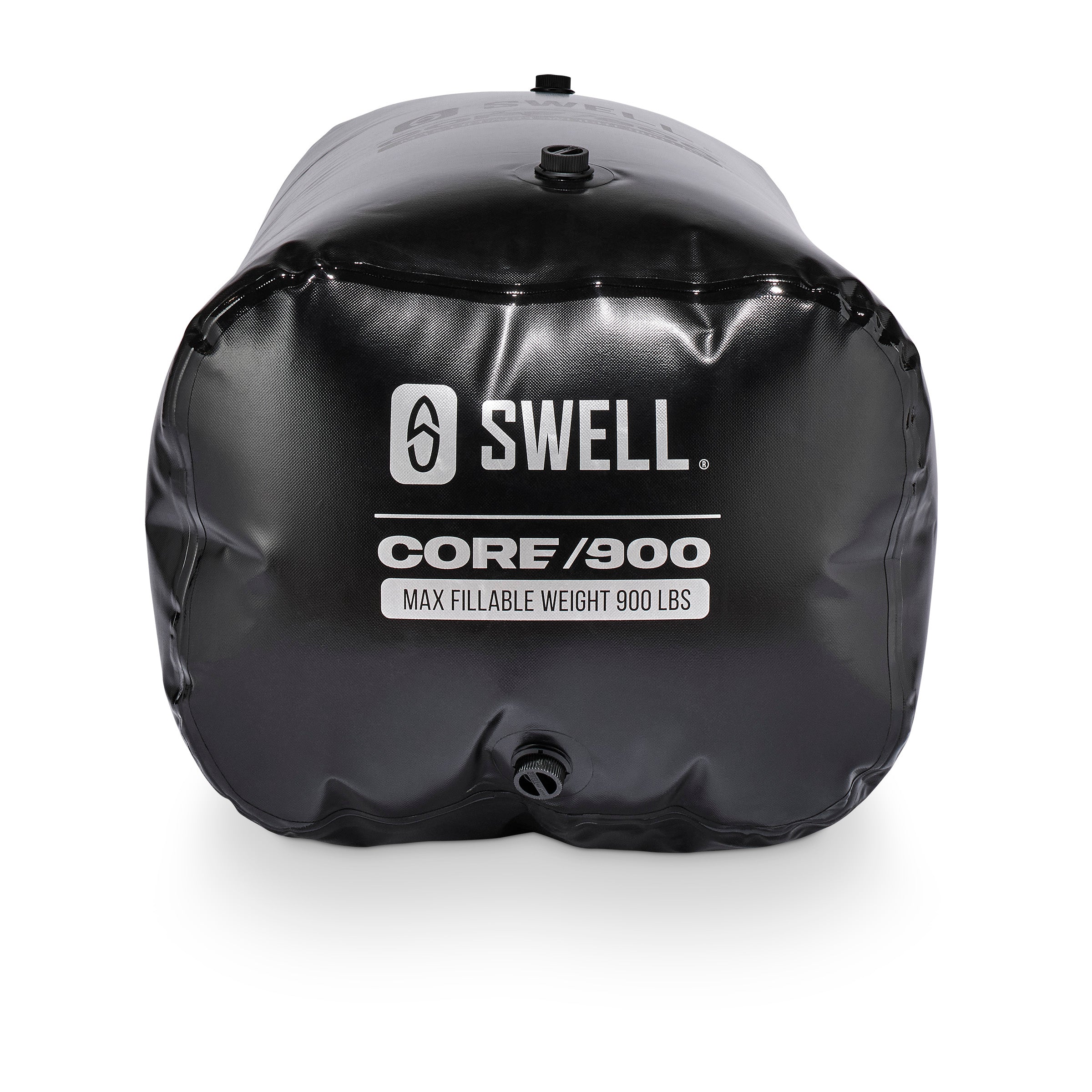 SWELL Core 900 LB Ballast Bag end view – durable ballast bag with 4 ports and 30% faster flow, ideal for V-Drive wake boats.