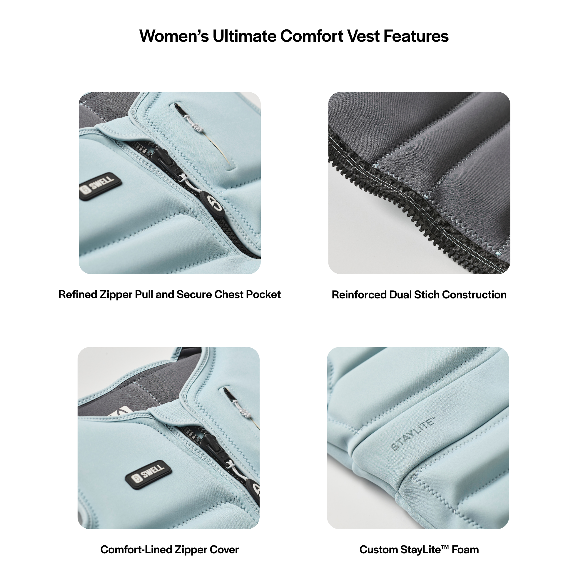 SWELL Wakesurf Vest - Women's Blossom - Ultimate Comfort Neoprene Jacket