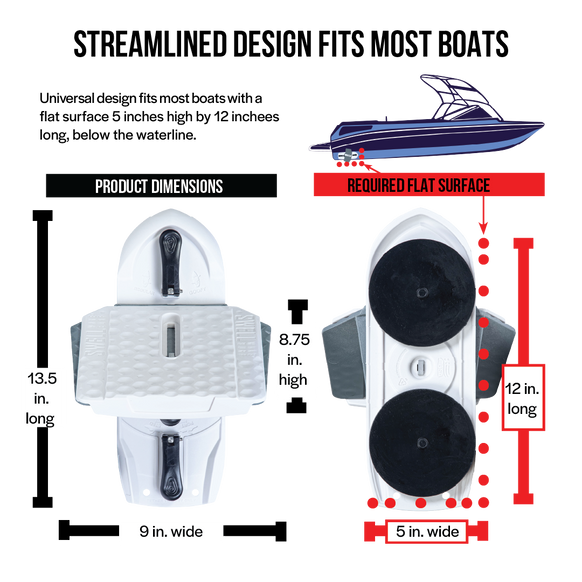 SWELL Wakesurf Creator H3X Plus - Patented Extending Rotating Face and Texture