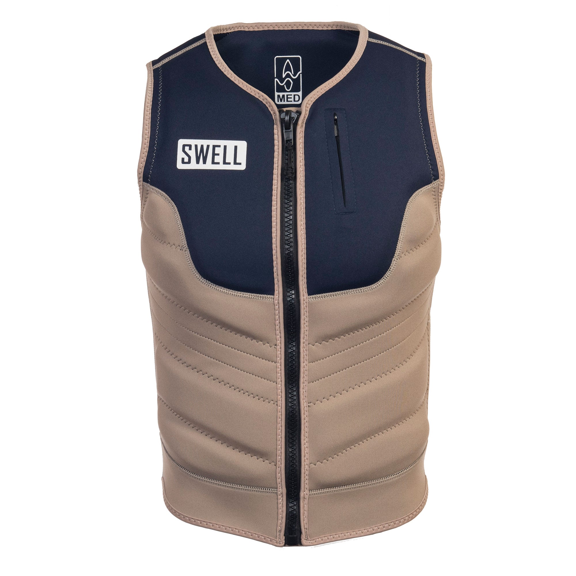 SWELL Comp Vest - Men's Camel -  Neoprene Jacket - SWELL Wakesurf