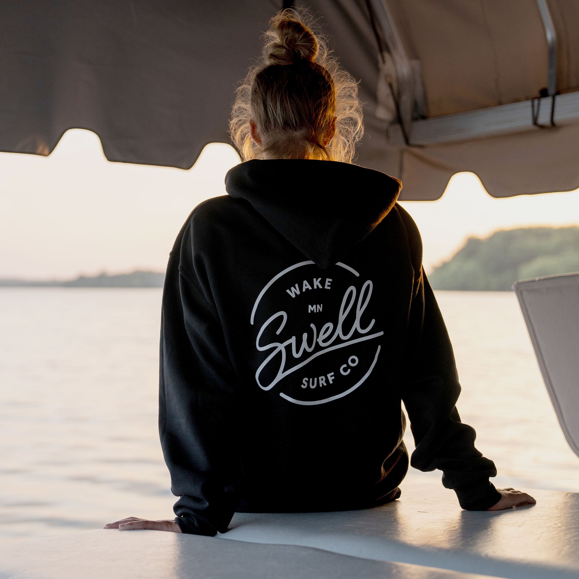 SWELL Wakesurf Surf Co Hoodie - Sustainable USA Cotton - SWELL Wakesurf