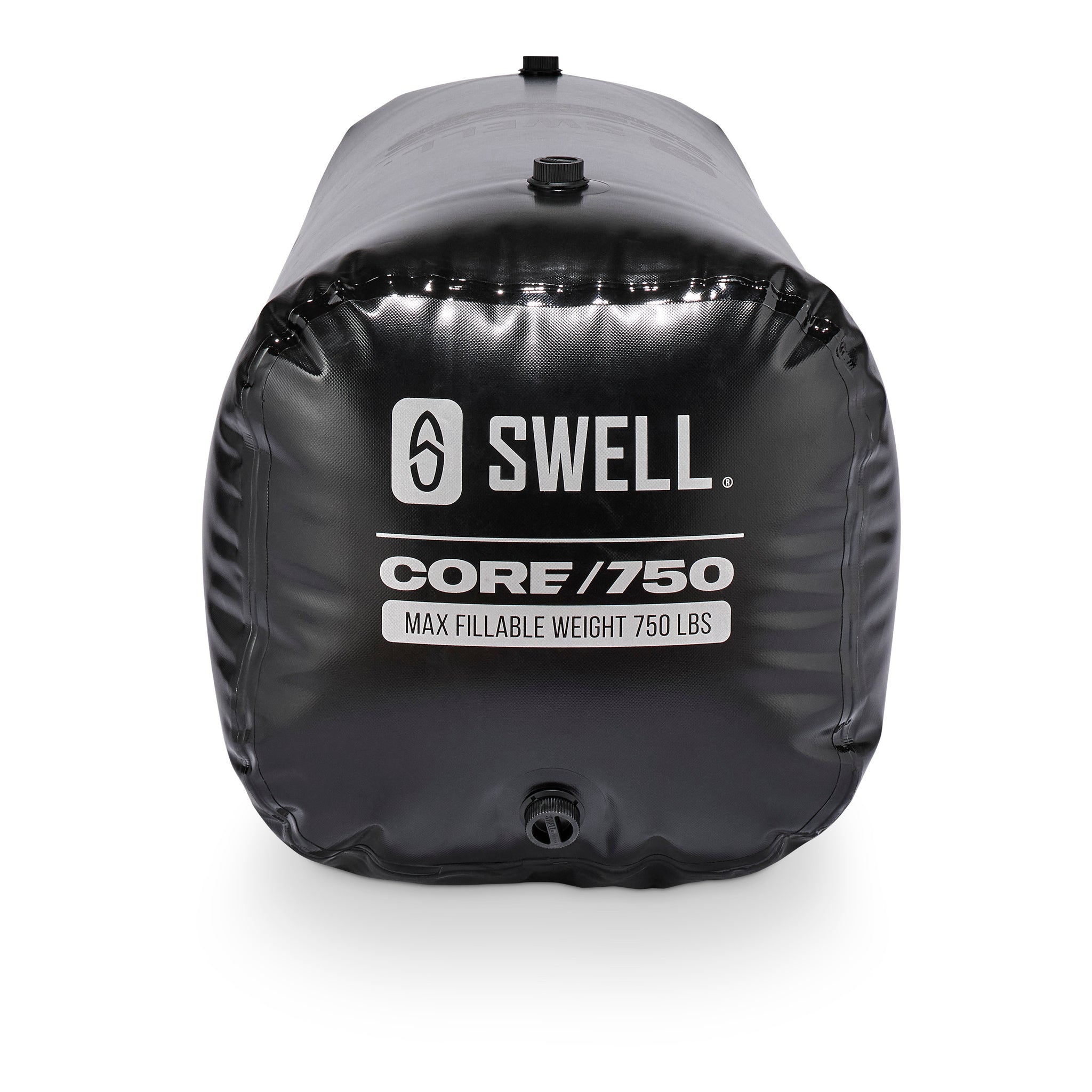 SWELL Core 750 LB Ballast Bag end view – premium wakesurf and wakeboard ballast bag built for balanced wakes in V-Drive boats.