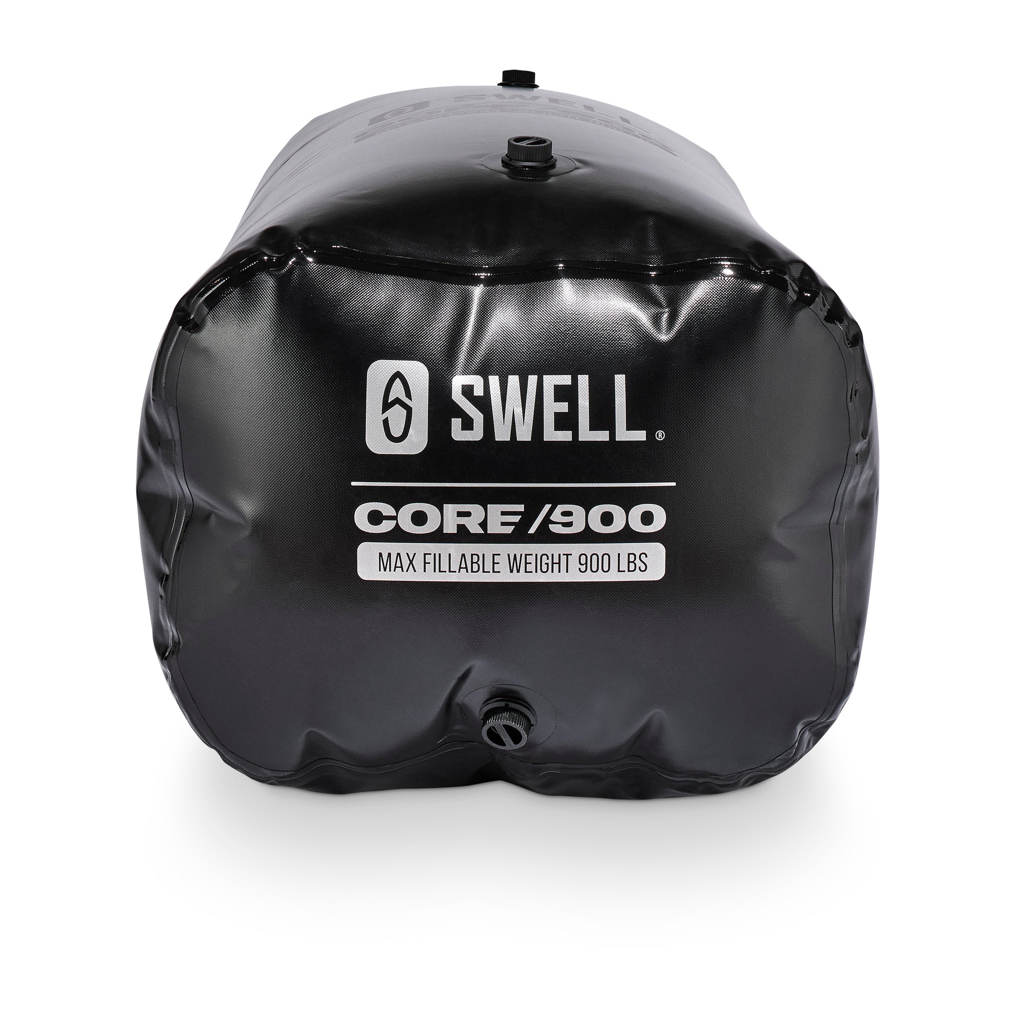SWELL Core 900 LB Ballast Bag end view – durable ballast bag with 4 ports and 30% faster flow, ideal for V-Drive wake boats.