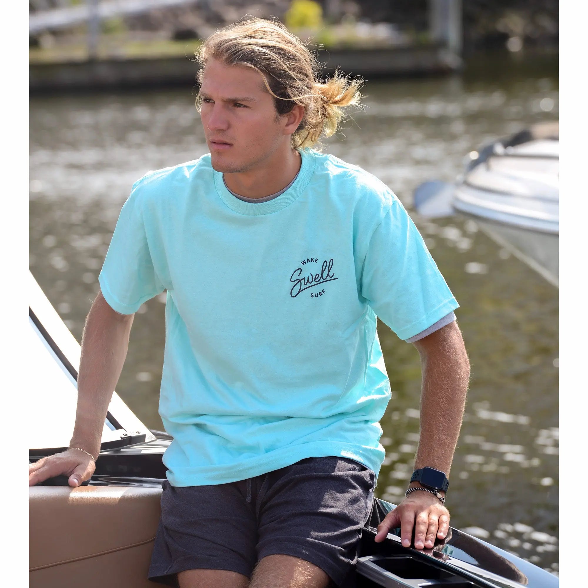 SWELL Wakesurf Co T-Shirt - Classic Fit Cotton Tee SWELL Wakesurf