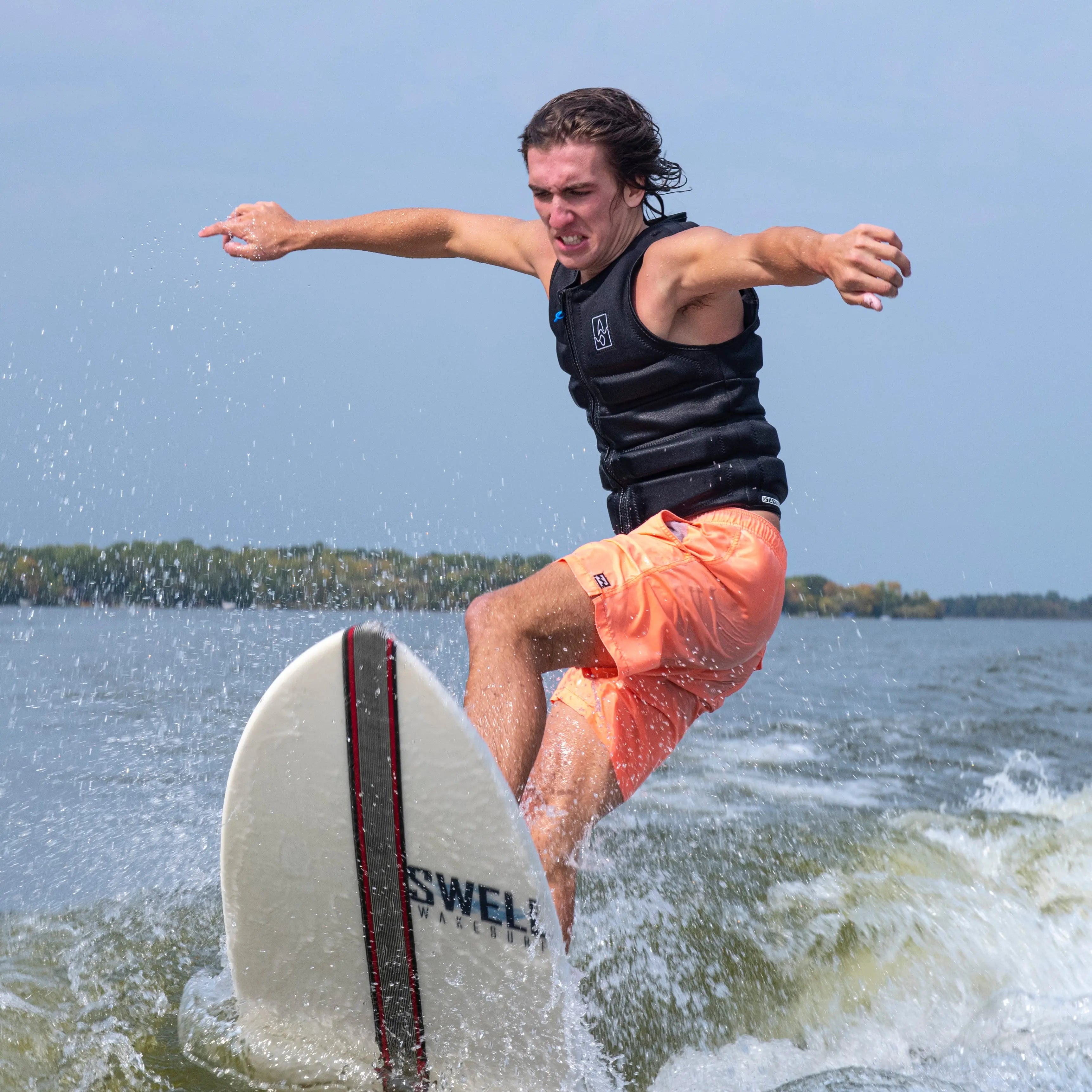 SWELL Wakesurf Vest - Men's Black - Ultimate Comfort Neoprene Jacket - WEBSITE EXCLUSIVE COLOR! SWELL Wakesurf