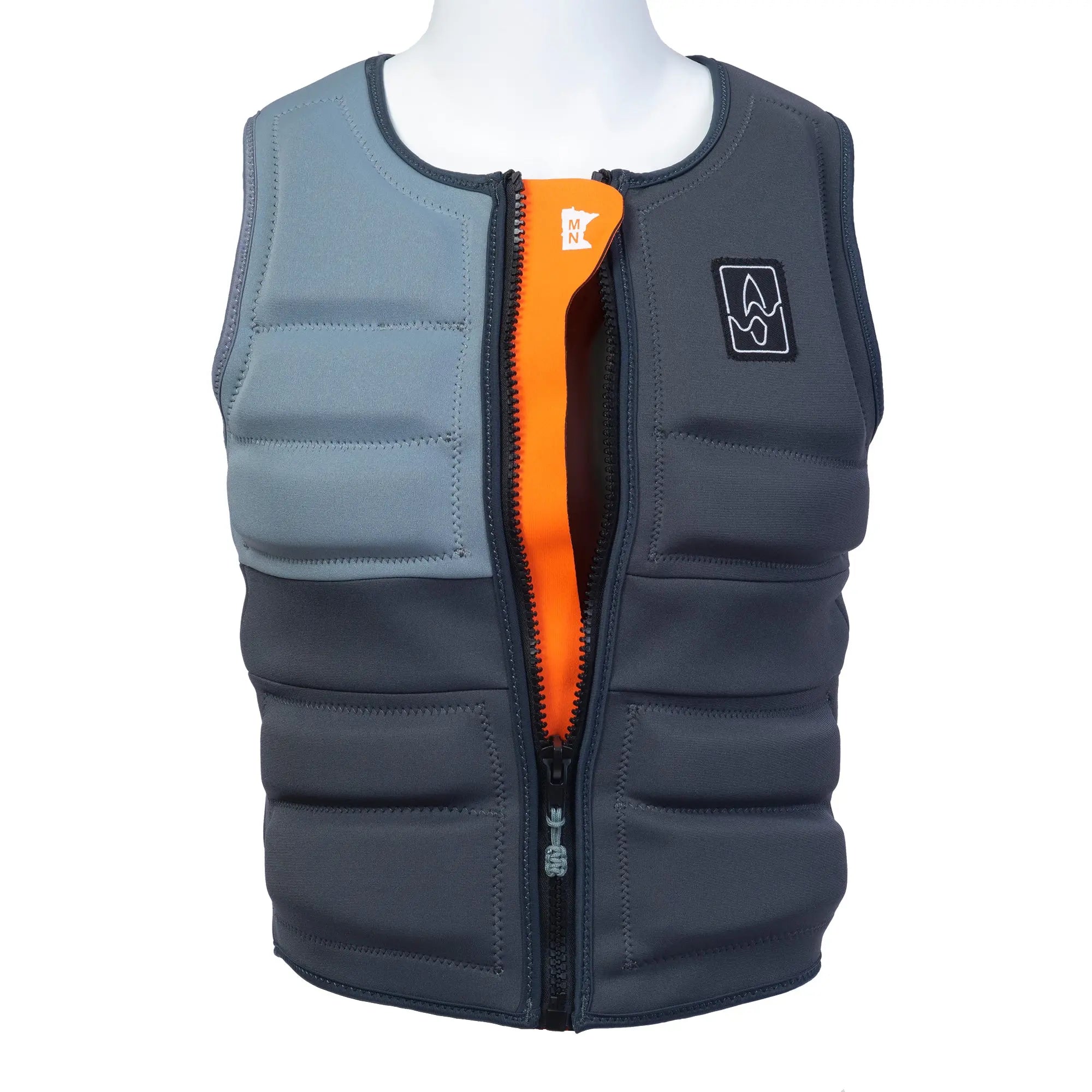 SWELL Wakesurf Vest - Men's Charcoal - Ultimate Comfort Neoprene Jacket SWELL Wakesurf