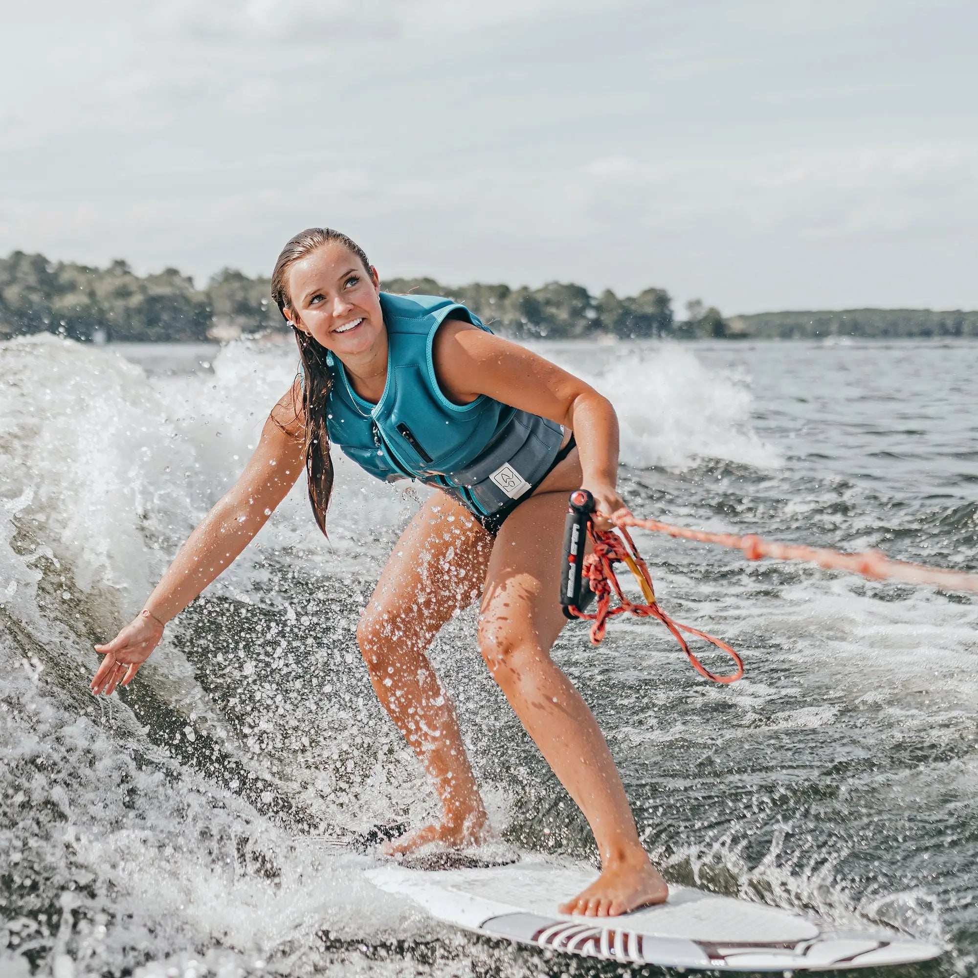 SWELL Wakesurf Vest - Women's Aqua - Ultimate Comfort Neoprene Jacket SWELL Wakesurf